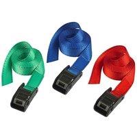 Master Lock Lashing Straps With Metal Buckle Coloured 2.5M 2 Piece