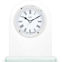 Acctim Ascott Mantel Clock Quartz Glass Energy Efficient Movement Chrome in Metallic Silver