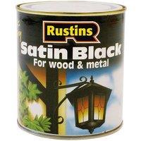 Rustins Satin Black Paint 2.5L - Professional Quality