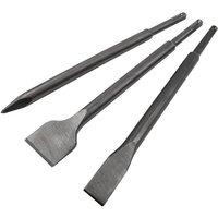 Faithfull SDS Plus Chisel Set, 3 Piece in Silver