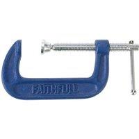 Faithfull Medium-Duty G Clamp 50Mm (2In) in Blue