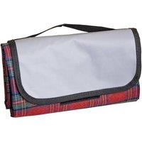 Samuel Alexander 1.50m x 1.15m Waterproof Patterned Red Picnic Blanket Rug with Handle