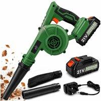 Pelle & Sol Lightweight 21V Cordless Blower with Battery & Charger for Lawn Care in Green