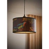 ValueLights Daintree Bamboo Dark Jungle Drum Easy Fit Light Lamp Shade with Bulb in Natural | Size: Small