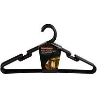 SupaHome Plastic Coat Hangers (Pack Of 8) in Black