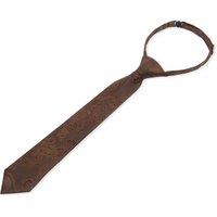 Paul Andrew Paisley Necktie Floral Satin Tie in Brown