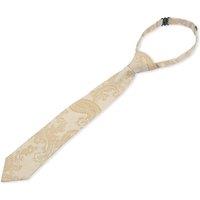 Paul Andrew Paisley Necktie Floral Satin Tie in Cream