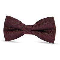 Paul Andrew Textured Satin Silk Bow Tie in Burgundy