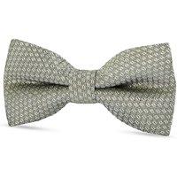 Paul Andrew Textured Satin Silk Bow Tie in Pale Green