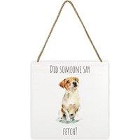 Louise Nisbet Jack Russell Terrier Wooden Block in Dark Brown