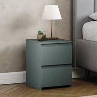 HD Designs Denver 2 Drawer Bedside Chest 400 x 295 x 295 mm in Green