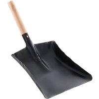 Leecroft Sooty Metal Hand Shovel with Wooden Handle 9