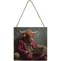 Pyramid International Highland Blogger Highland Cow Plaque