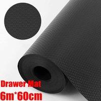 SPETLEK 6M Non-Slip Draw Mat Shelf Liner Cabinet Storage in Black | Size: 0.6m2