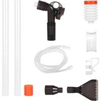 NESTLUNE Fish Tank Siphon Vacuum Pump Aquarium Gravel Cleaning Kit in White | Size: 110 cm