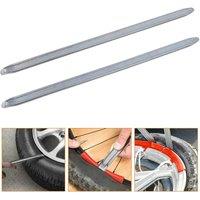 NESTLUNE 24 Inch Steel Tire Wrench Spoon Lever Iron Tool in Silver | Size: 10000mm x 520mm