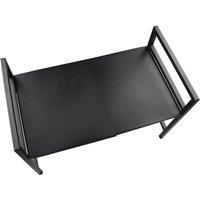 NESTLUNE Microwave Rack Heavy Duty Kitchen Storage Stand in Black | Size: 100 cm x 100 cm