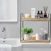 Kelvenix 2 Tier Kitchen Counter Shelf in Beige | Size: 0.6m2