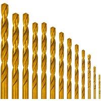 Kelvenix 13Pcs HSS Twist Drill Bit Set Tools in Gold | Size: 10000mm x 520mm