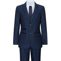 Paul Andrew Boy's Arthur 3 Piece Tweed Birdseye Suit in Navy | Size: 2 Years