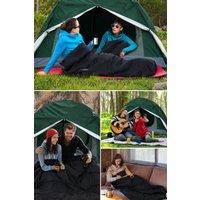 Living and Home Portable Camping Tent with Removable Top & Large Double Sleeping Bag in Dark Green