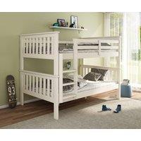 Bedmaster Oslo White Quadruple Sleeper Bunk Bed With Spring Mattresses | Size: Small Double