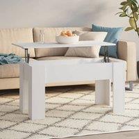 Berkfield Home Coffee Table White 101x49x52 cm Engineered Wood | Size: 101 x 49 x 52 cm