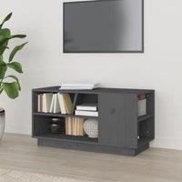 Berkfield Home TV Cabinet Grey 80x35x40.5 cm Solid Wood Pine