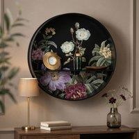 Madison & Mayfair Medium Metal Wall Unit with Shelf Black