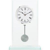 Acctim La Collina Pendulum Mantel Clock Quartz Energy Efficient Movement in Metallic Silver