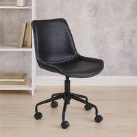 Orsina Ergonomic Grey Home Office Chair, Comfortable Design Work From Home Chair, Movable Chair For Bedroom in Black