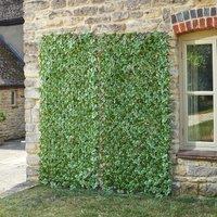 mysmartbuy Artificial Ivy Leaf Expandable Willow Trellis Garden Wall Fence Decor in Green | Size: Large