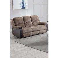 More4Homes Postana 3 Seater Electric High Back Jumbo Cord Fabric Recliner Sofa in Brown