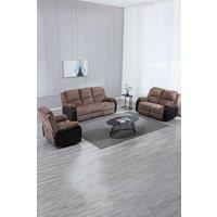 More4Homes Postana Electric Recliner Jumbo Cord 1+2+3 Seater Sofa Set in Brown
