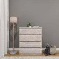 Seconique Malvern 4 Drawer Chest in Light Stone