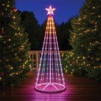 mysmartbuy RGB LED Light Up Christmas Tree with Star Remote, App & Frame | Size: 150 cm x 60 cm