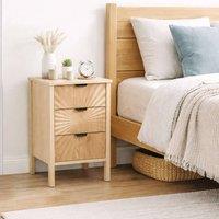 Birlea Solstice 3 Drawer Bedside Cabinet Chest Table Light Oak | Size: Medium