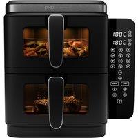 DMD Collective 11L Vertical Double Stacked Dual Air Fryer, 12 Cooking Functions in Black