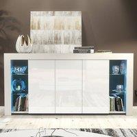 Creative Furniture Eden Sideboard 164cm - White with Gloss Doors & LED Lights