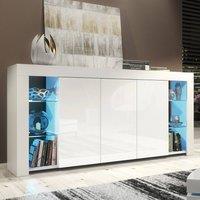 Mex Furniture LTD Sideboard Eden 164cm - White with Gloss Doors & LED Lights