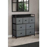 HD Designs Chorley 7 Drawer Chest Of Drawers Fabric Storage in Grey