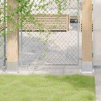 Berkfield Home Post Bases Square 12 pcs Silver 141x141 mm Galvanised Steel
