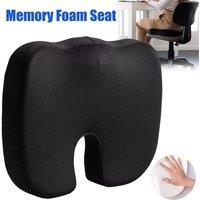 Nordara Black-Memory Foam Car Seat Cushion For Driving Pain Pressure Relief in Black