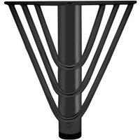 VOGREX 4x Furniture Leg Feet Chair Cabinet Bed Sofa Hairpin Support 15cm in Black