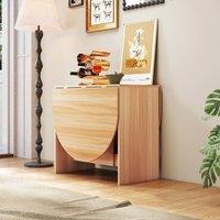 VOGREX Folding Multifunction Table Drop Leaf Extendable Dining Table in Brown