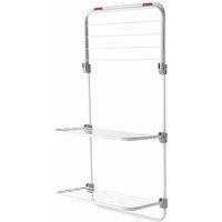 Kelvenix 3 Tier Hanging Laundry Drying Rack Space Saving in White | Size: 0.6m2
