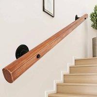 SPETLEK 100CM Wooden Handrail Stair Hand Rail in Brown | Size: 10000mm x 520mm