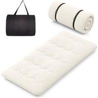 NESTLUNE 19012010cm Roll Up Japanese Futon Floor Mattress in Beige | Size: Cot