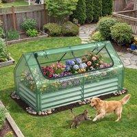 NESTLUNE Outdoor Raised Garden Bed Kit Flower Vegetable Growing Box in Green | Size: 10kg