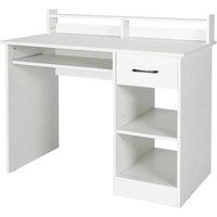 NESTLUNE White Home Office Executive Workstation Desk | Size: 100 cm x 100 cm